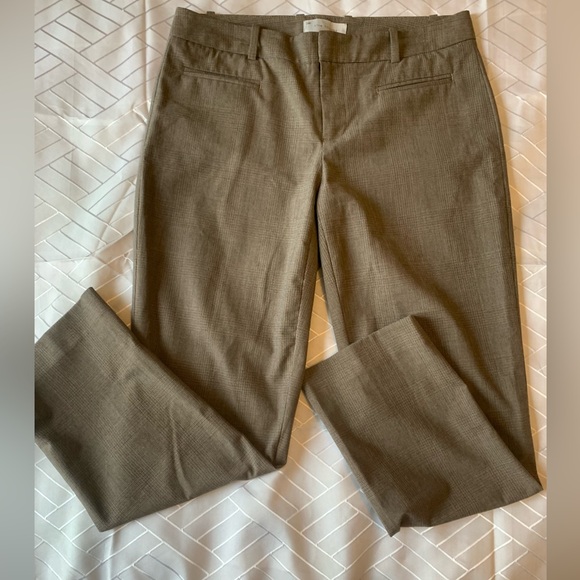 GAP Flattering stretchy slim cropped tan plaid pocket casual dress work pants 2R - Picture 6 of 9